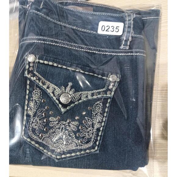 Nine West Vintage America Collection Jeans Size 2/26 Bootcut Rhinestone Pockets - Picture 8 of 8